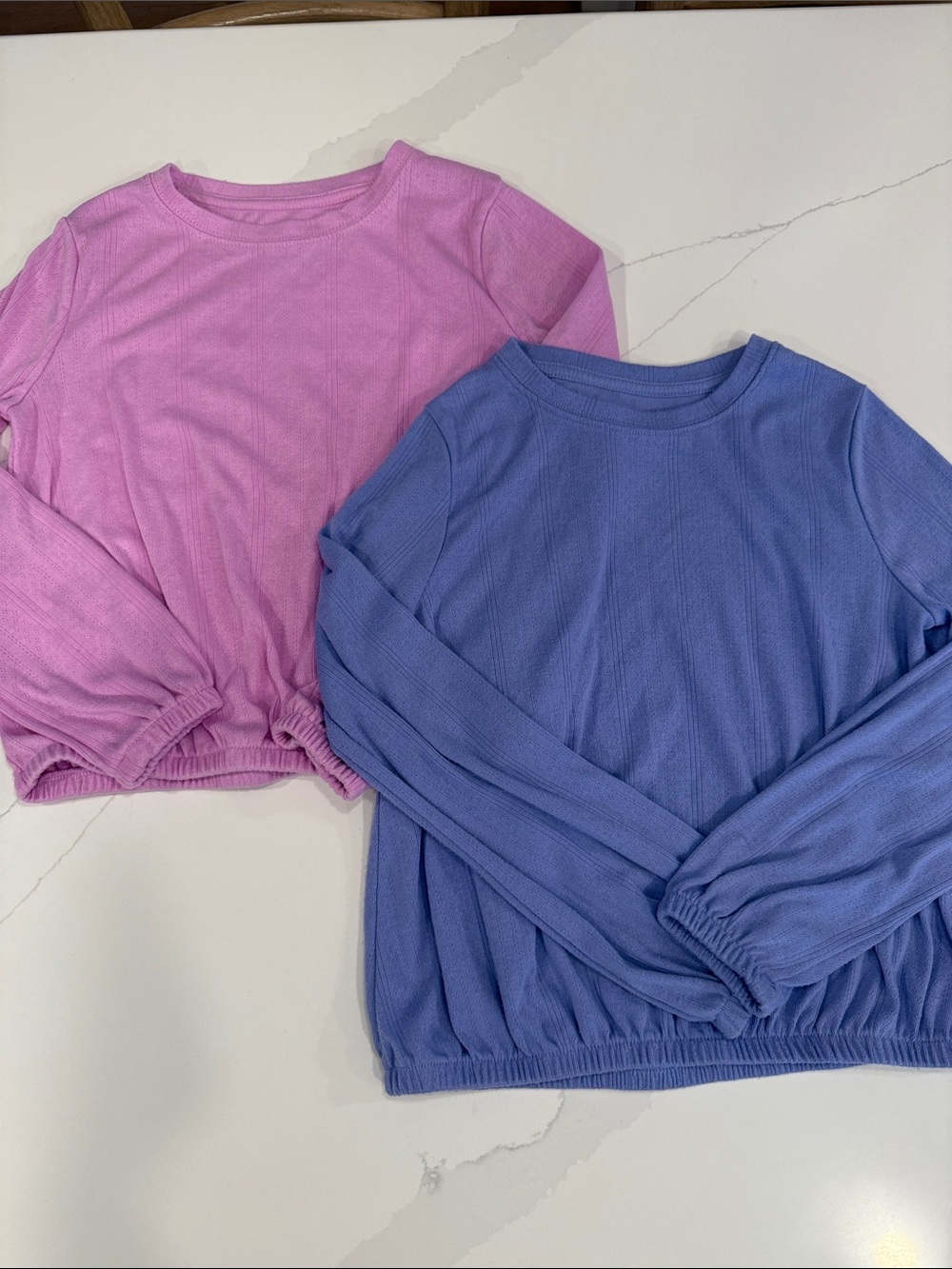 Cat & Jack Girls' Ribbed Sweatpants Set - Lilac & Periwinkle